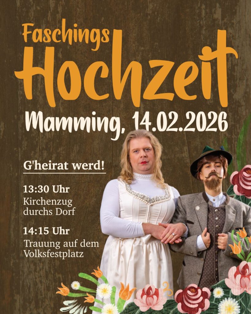 Faschingshochzeit
des TSV Mamming
und der Faschingtreiber Mamming